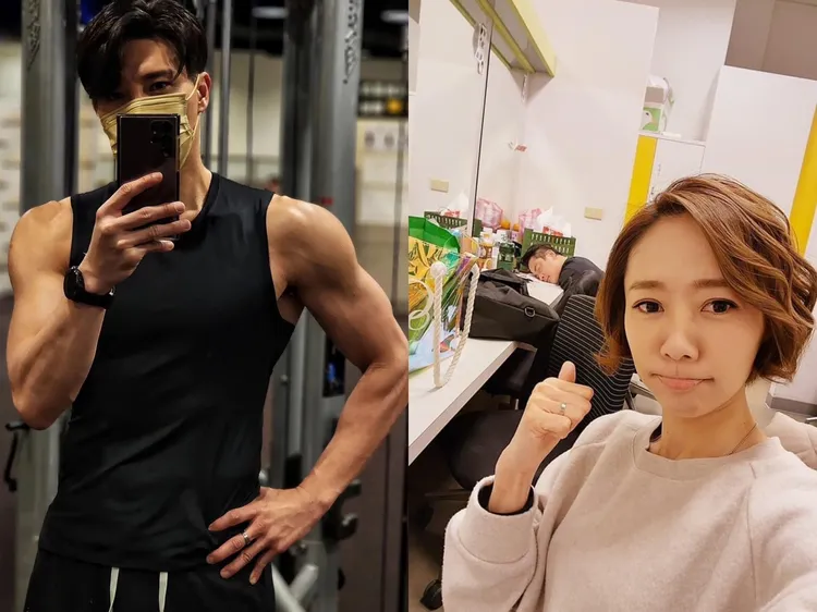 龍語申（左）和何依霈情侶戒露餡。翻攝龍語申、何依霈臉書