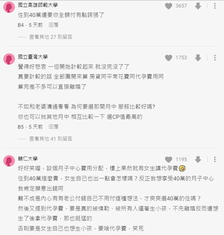 網友看法不一。翻攝自論壇Dcard