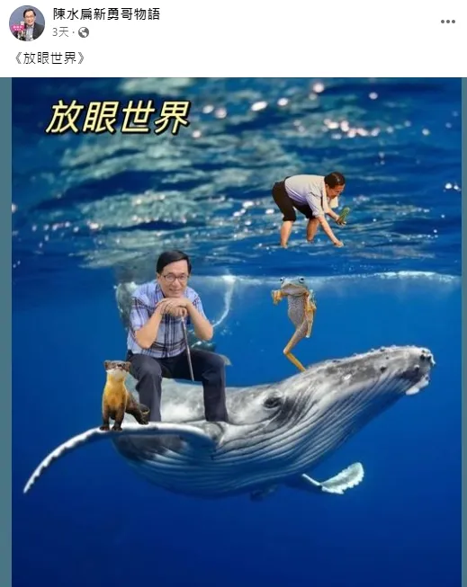 張張都很奇趣。引自陳水扁粉專《陳水扁新勇哥物語》