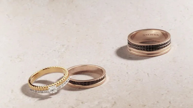 融入建築美學的Quatre系列戒指。品牌提供