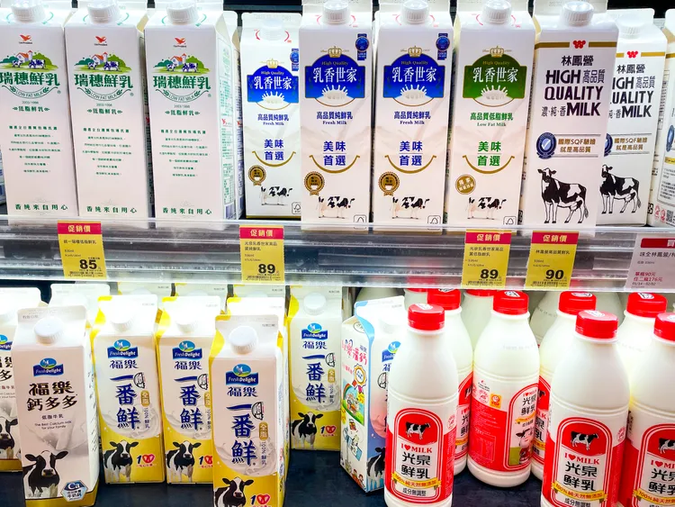 牛奶在六大類食物分類上屬乳品類。賴昀岫攝