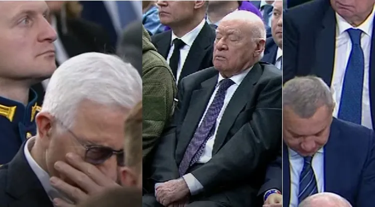 長達2個小時的演講中，許多官員都撐不住了。翻攝twitter@ Keith Olbermann