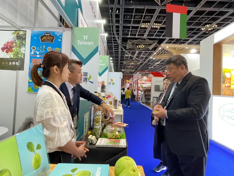 高雄農產品現於波灣國際食品展中展售。讀者提供