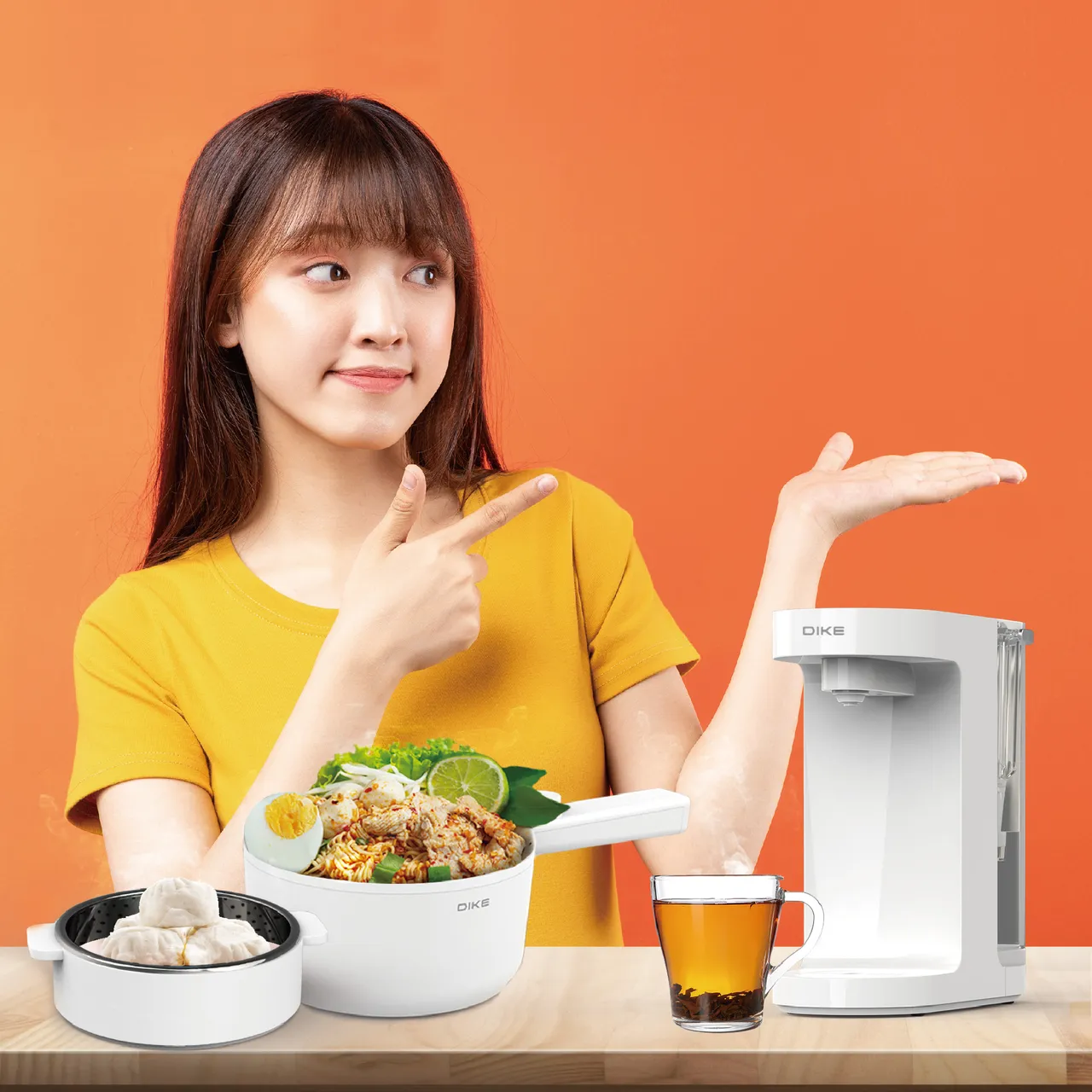 DIKE蒸煮鍋+飲水機,原價6,649元、優惠價4,488元。業者提供