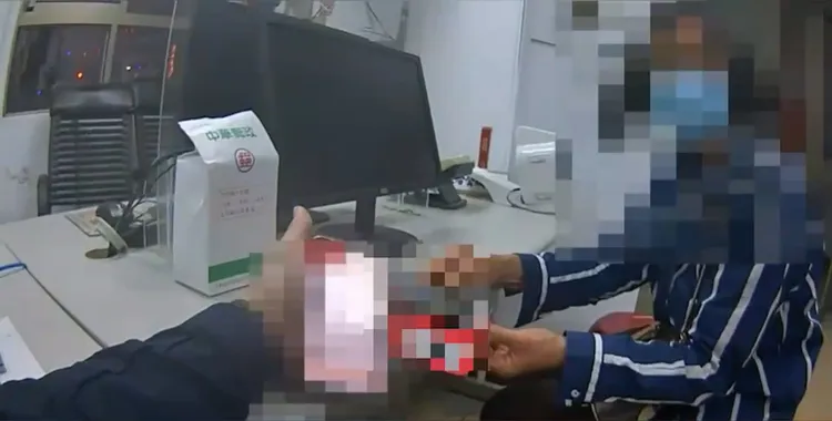 警方等到上班日，陪婦人前往郵局存回鉅款。翻攝畫面