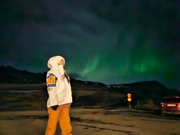 蔡依林在冰島追極光。翻攝jolin_cai IG