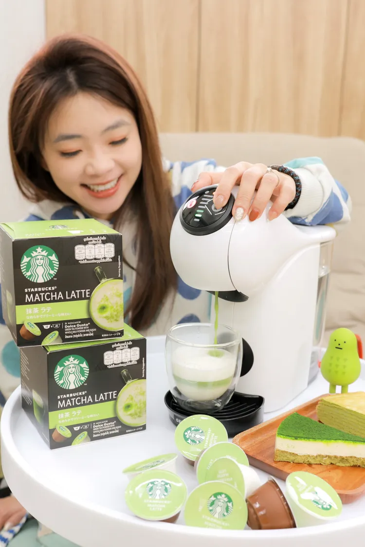 星巴克抹茶拿鐵膠囊讓網紅「二伯」也愛不釋手。業者提供