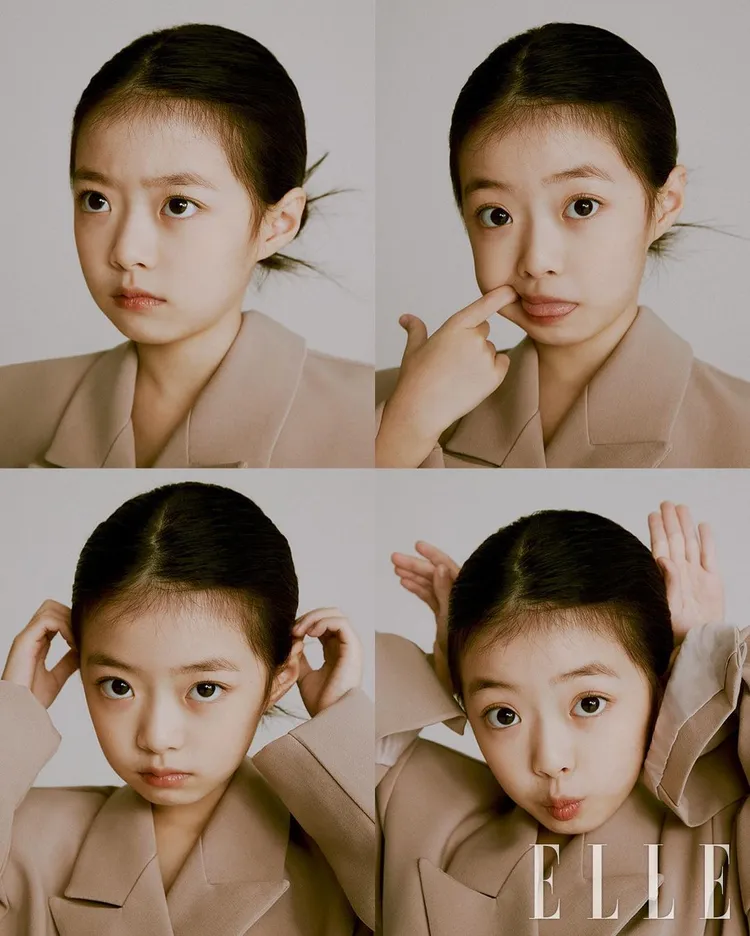 吳智律出鏡拍攝的雜誌大片相當討人喜愛。翻攝ellekorea IG