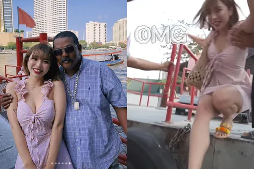 E奶網紅遊泰驚魂!搭船突遭男子抓腋下 還有壯漢緊貼「直接摟嚇到我」