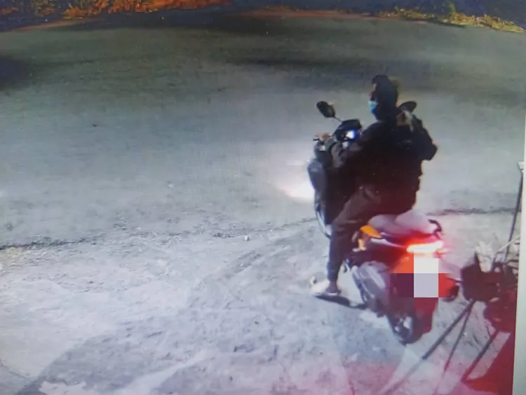 涂俊偉逃亡身影。翻攝畫面