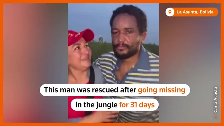 阿科斯達與家人團聚。路透社影片截圖