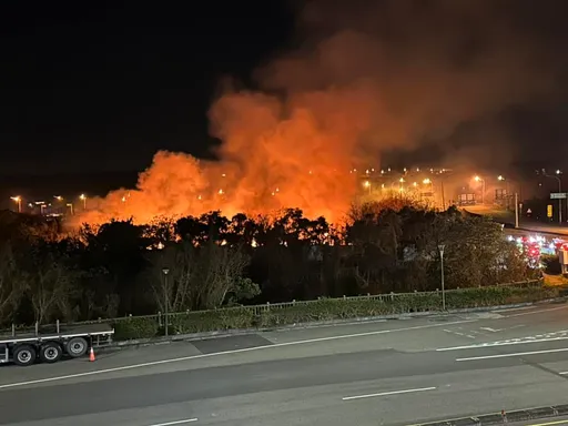 苗栗遠雄健康生活園區預定地 雜草叢生!火勢延燒1天仍未撲滅