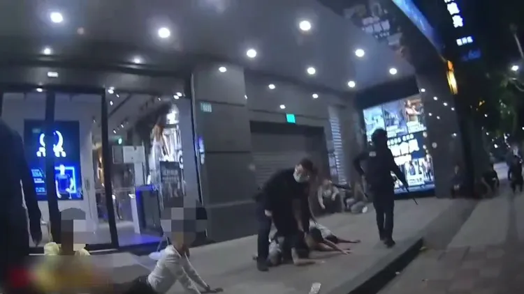 警方控制現場。蘆洲警分局提供