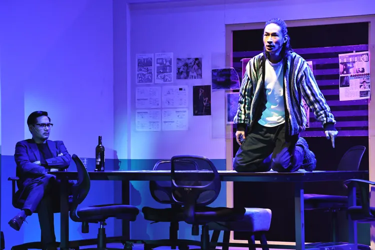 黃河（右）也是第一次演舞台劇坦言很難。施昂強攝