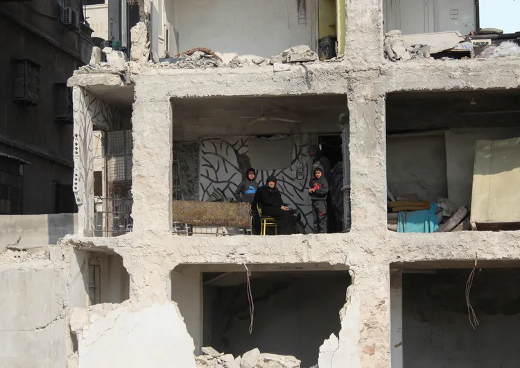 敘利亞部分地區在上月6日大地震中，受災嚴重。路透社