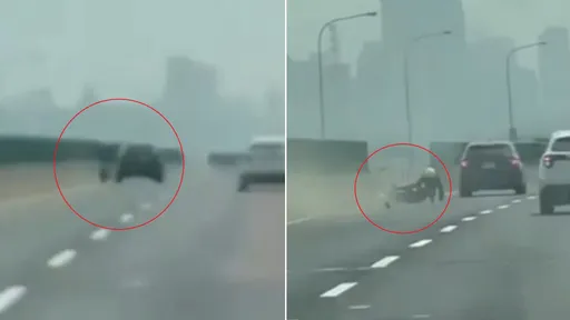 四輪衝撞重機！騎士慘摔翻滾影片曝　網怒轟：蓄意謀殺還肇逃