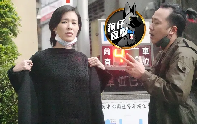 安溥左手帶傷偕「辮子男」赴行天宮求籤解圍。特勤中心攝