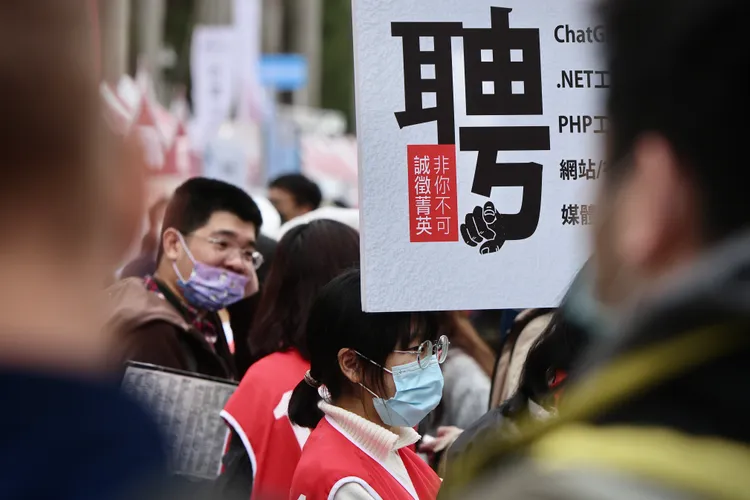 台大校園徵才博覽會。林林攝