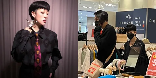 獨家|歌后陳珊妮帶殺氣逛繽紛少女服飾 身旁多了神祕高帥男護花