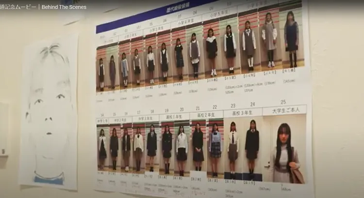 飾演女兒的裝扮也都事先有設計圖稿，都照著預定規畫完成。引自相鉄グループ公式YT
