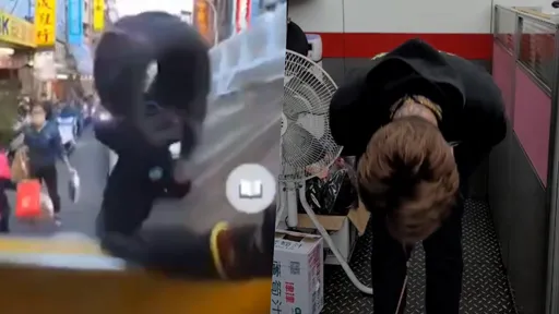 丟人片｜機車行店長「輪胎砸清潔員」被炎上　3度鞠躬道歉！一句話網更怒了