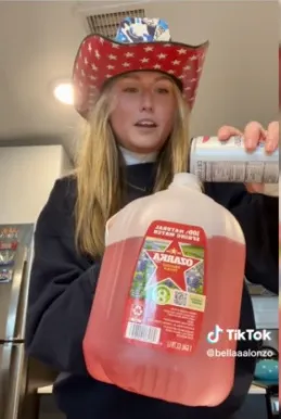 有不少網友自拍製作混酒的教學影片。翻攝TikTok