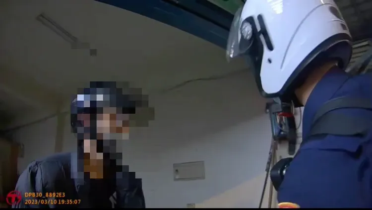警方告知蘇男已違規。林口警分局提供