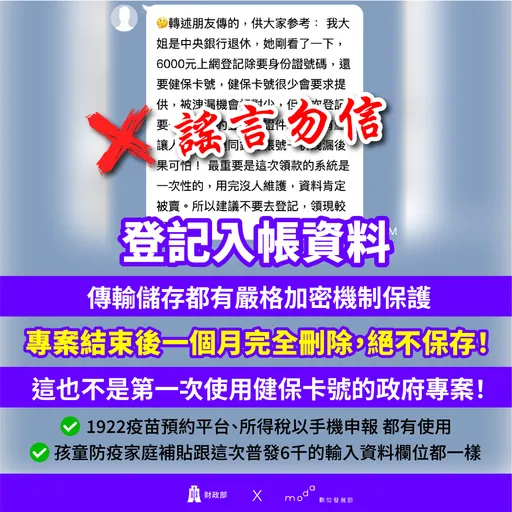 登記入帳領現金要雙證件引疑慮? 資料明年2月底前全刪免擔心