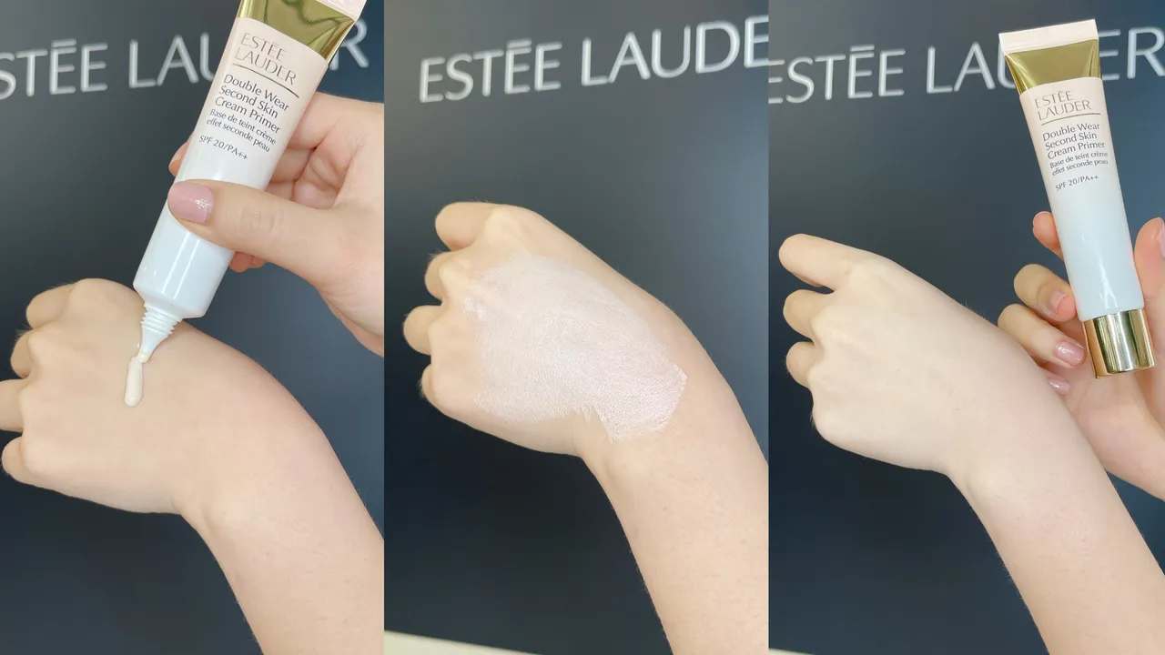 粉持久天生美肌乖乖乳擁有輕盈奶霜質地。張家玲攝