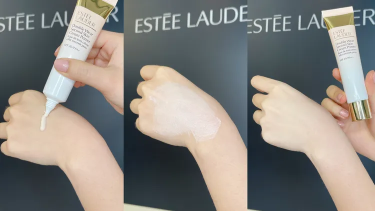 粉持久天生美肌乖乖乳擁有輕盈奶霜質地。張家玲攝