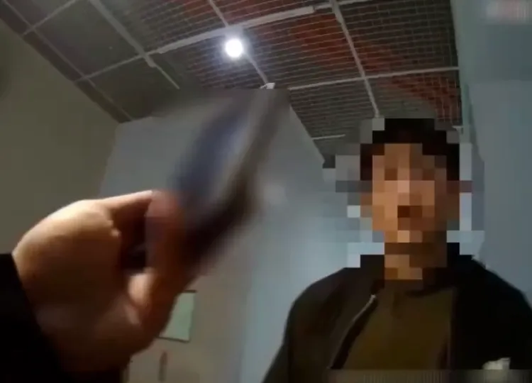 警方當場識破歐男謊報身分。蘆洲警分局提供