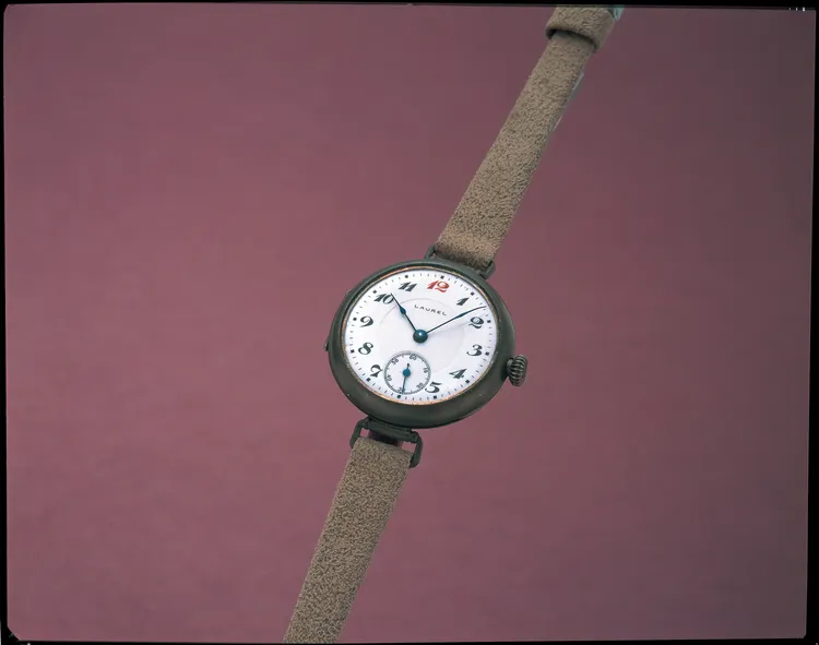 1913年日本第1款自製腕錶Laurel，也在此次「Birth & Rebirth錶展」中現身。品牌提供