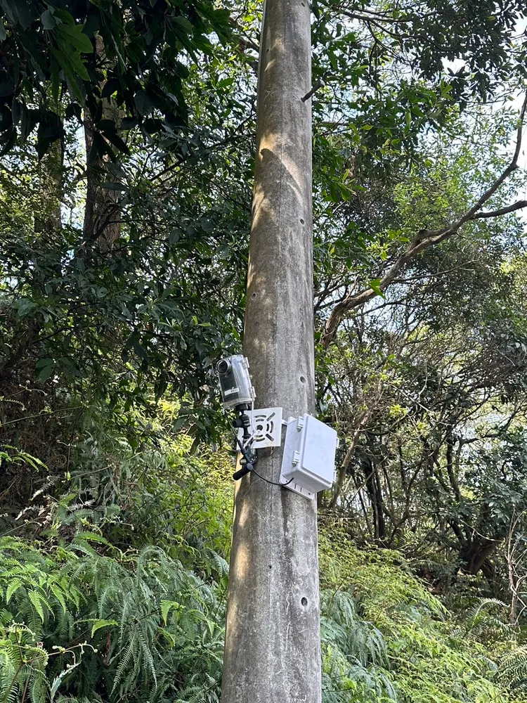 環保局架設縮時攝影機。環保局提供