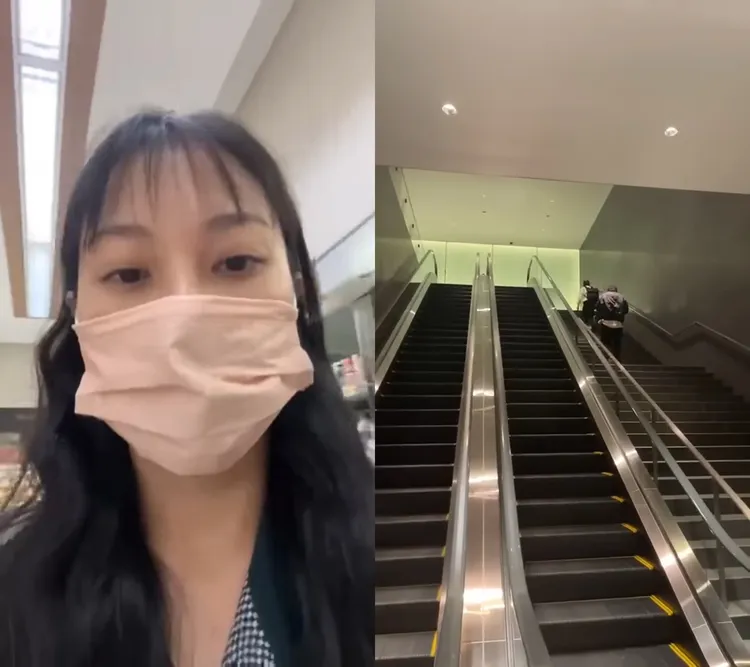 朴奎利前天開直播反拍尾隨她的私生飯，怒喊警告「不要跟過來」。翻攝朴奎利IG