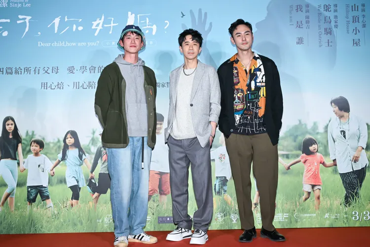 吳慷仁（左起）、光良、阮經天擔任站台嘉賓。甲上娛樂提供