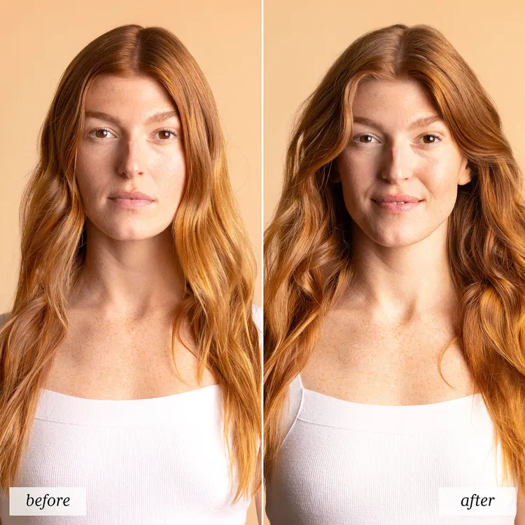 萊法耶Naturia精靈草蒴果乾洗髮使用前後對比圖。品牌提供