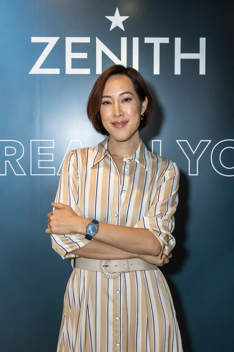 身為ZENITH DREAMHERS全球計畫成員的台灣創業家Melody許安璿，演繹品牌最新DEFY Skyline 36腕錶。品牌提供