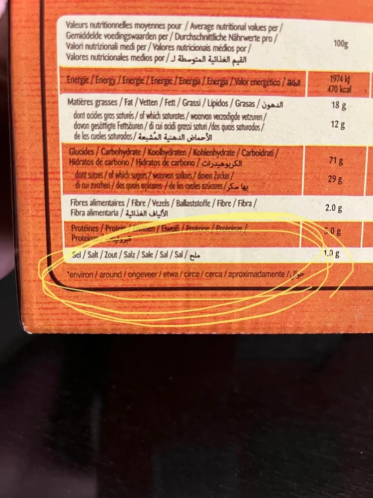 數字的右上有個*，背面包裝下可見*是大約的意思。翻攝自「Costco好市多 商品經驗老實說」