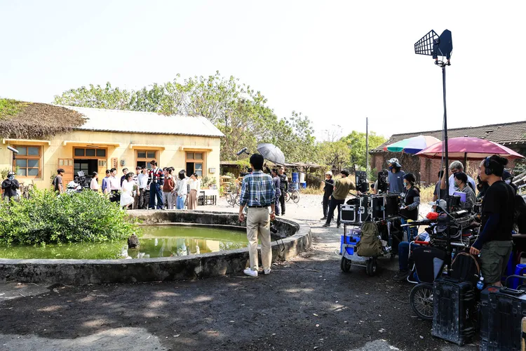 鹽水大飯店拍攝現場。高市府提供