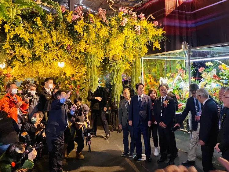 副總統賴清德開心逛蘭展。王志弘攝