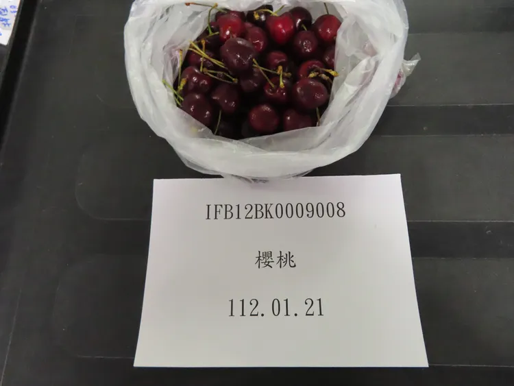 目前針對智利櫻桃採百分之百逐批查驗。食藥署提供