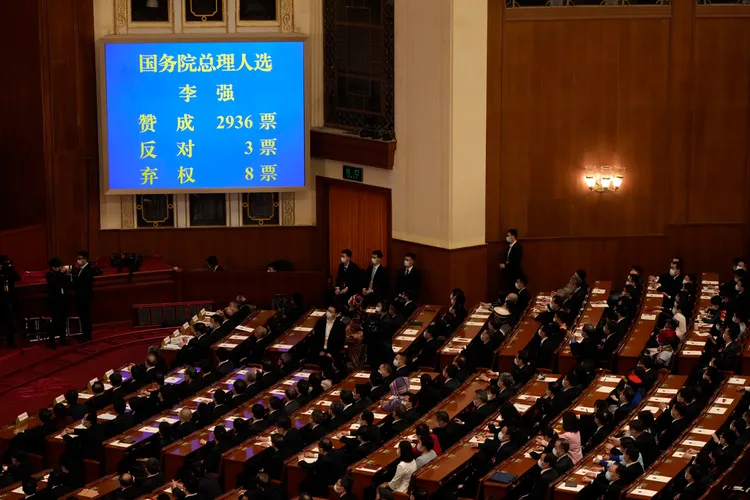 大會通過由李強出任國務院總理。美聯社