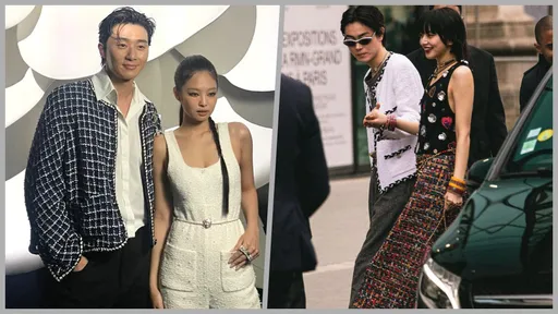 Jennie脸带伤贴ok蹦亮相香奈儿大秀 小松菜奈惊喜甜伴老公婚后首度公开同框