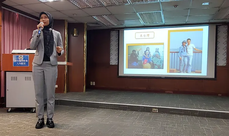 丁安妮分享她來台奮鬥的故事。翻攝畫面