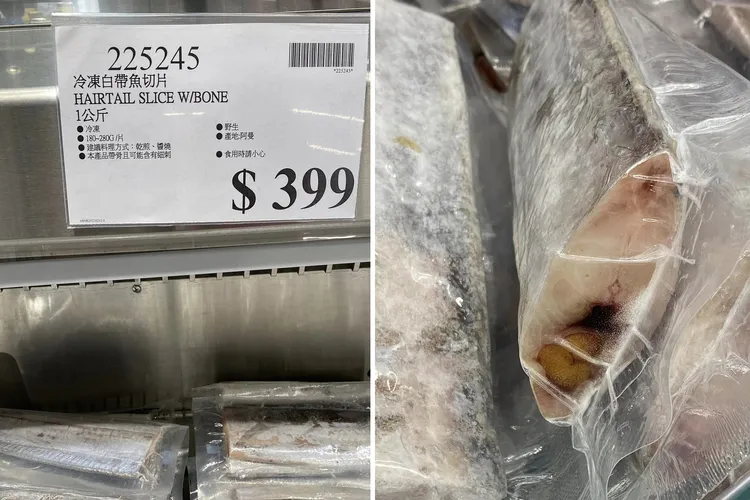當事人認為，他買到的冷凍白帶魚切片品質有問題。翻攝自臉書「Costco好市多 商品經驗老實說」