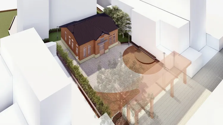 「舊深坑分駐所」外觀修復模擬圖。深坑區公所提供