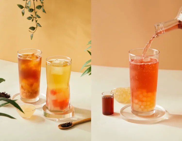 圖左：素顏水(後)、刮油水(前)、圖右：窈窕水。白浪春禾提供