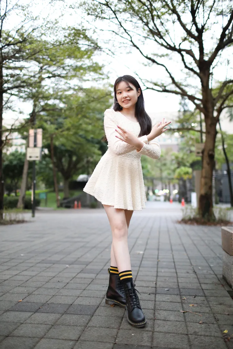 柔柔從小一開始習舞，到現在高一，可說是習舞多年。鄭孟晃攝