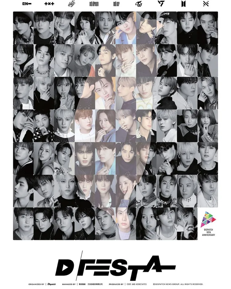 參加展覽的團體包括TWICE、BTS、Seventeen等9組人氣韓團。翻攝Dispatch IG