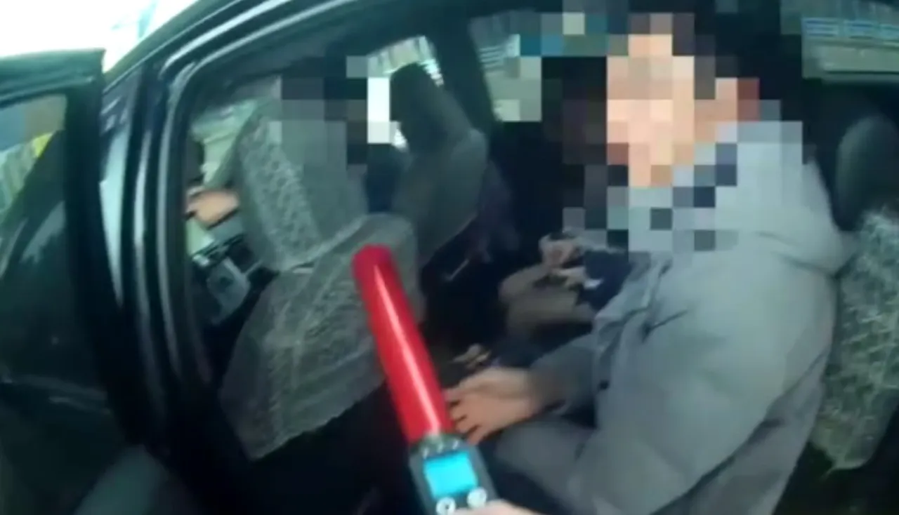 鍾男酒後駕車,酒測值超標,同車乘客將被連坐開罰。翻攝畫面